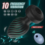 2Pcs Anal Plug Vibrator Training Kit - Jeweled Anal Toys And Remote Control 10 Frequency Modes Sex Toys Games Butt Plug Spiral Pattern, Prostate Massager Butt Plug For Men And Women