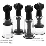 3 Size Screw Pump 2Pcs Nipple Vacuum Cup Sucker Enlargement Enhancer Sucking Nipple Pump Nipple Inversion Manual Massage Relaxation Relief (2.5Cm)