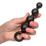 Booty Call Vibro Kit - Wired Vibrating Bullet Anal Pleasure Beads - Vibe Egg Anal Probe Adult Sex Toy - Black