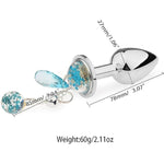 Stainless Steel Pendant With Anal Plug For Adult Sex Toy Anal Trainer Butt Plug For Couple And Lovers