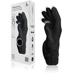 910R-Lg/910L-Lg Right And Left Handed Five Finger Vibrating Massage Glove Kit, Black, Large