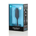 Snug Plug 2, Weighted Silicone Butt Plug, Beginner Anal Plugs - Sex Toys For Adults, 114G (Black)