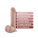 Blush Dr. Skin Dr. William 8" Realistic Veiny Dildo W/Suction Cup & Balls - 1.75" Thick Soft Real Feel Cock, Strap-On Compatible, Pvc Body Safe Play - Adult Sex Toy For Women, Men, Couples - (Beige)