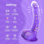 Thrusting Dildo Vibrator, 9.25" Realistic G-Spot Stimulator, Heating, 5 Thrusting Swinging & 7 Vibration Modes, Soft Silicone, Suction Cup, Remote Control, Adult Sex Toys For Women Couple