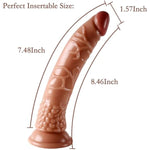 Realistic Dildos Butt Plug Sex Toy - Lifelike Anal Penis With Realistic Bulging Vein - G-Spot Stimulation Dildo With Strong Suction Cup For Men Women Couple Hands-Free Play