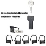 Chastity Device Cage Key Holder Safe, Anti Cheating Chastity Device With 5 Disposable Coded Locks, Cock Cage Chastity Accessories For Gay, Key Storage Box, Adult Chastity Sex Toys