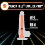 Blush Neo Elite Lavo 7.5" Glow In The Dark Dildo - Sensa Feel Realistic Silicone Cock - Suction Cup, Strap-On Compatible - Anal & Vaginal Adult Sex Toy Penis For Women, Men & Couples - (Neon Orange)