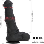 Xxxl Black Giant Realistic Silicone Horse Cock Dildo, Animal Big Fake Penis Anal Dildos Butt Plug G-Spot Vagina Prostatic Stimulation Sm Orgasm Adult Sex Toy For Men Women Couple (Black-Xxxl)