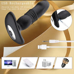 Anal Plug Vibrator Remote Control Prostate Massager Invisible To Wear With 10 Push Into And Vibrating Modes Suitable For Men And Women Butt Vibrating Plugs