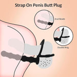 Silicone Anal Beads With Penis Ring,Silicone Anal Plug Strap On Anal Dildo,Anal Training Toys Anal Hook For Anal Play,Double Penetration Anal Sex Toys,Anal Toys For Men Couple Women Pleasures