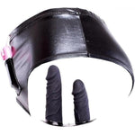 Vibrating Realistic Dildos And Anal Plug Pu Leather Chastity Pants Underwear Vibration Panties Plug Bdsm Adult Shock Toys (M)