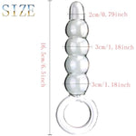 Anal Butt Plug Glass Anal Trainer With Big O Ring Crystal Pleasure Wand Sex Toy,G-Spot Pleasure Wand Glass Dildo Expander Crystal Anal Plug Anal Masturbator Sex Toy For Men Women(Style 2)