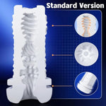 The-Warrior Automatic Male Masturbator Replaceable Sleeve - Male Sex Toy 3D Realistic Ultra-Soft Textured Adult Toys,Tpe Material Sex Toys For Men (Standard Version & Compact Version)