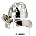 Metal Stainless Steel Short Men'S Safety Cage Fits The Natural Curvature Of The Human Body (40Mm/45Mm/50Mm/55Mm) (45Mm)
