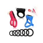 Vibrating Cock Ring, Penis Ring With Mini Vibrator, 9 Pcs Cock Rings For Men Erection Sex, Silicone Vibrating Adjustable For Erection Enhancing And Sex Longer Lasting Stronger Testicle, Male Sex Toys