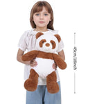 18" Panda Stuffed Animal Plush Toy Cute Soft Body Plushies Doll Kawaii Giant Panda Bear, Room Decoration Brown Bear Throw Pillow, Gift For Kids Boy Girl Birthday Valentines Christmas