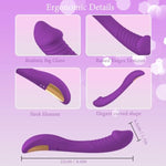 Realistic G-Spot Dildo Vibrator For Women - Powerful Vaginal Massager Clitoral Stimulator With 10 Vibrating Modes, Silicone Adult Sex Toys
