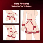 Sex Bondage Bdsm Toys Kit, Upgrade 11 Pcs Couples Restraints Toy Set With Adjustable Hand/Ankle/Thigh Cuffs Blindfold Cross Strap Waist Strap Paddle Adult Sm Games For Couples With Storage Bag