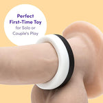 Cock Ring - Extra Thick Soft Silicone Penis Ring - Snug & Comfortable - Waterproof - Black/White