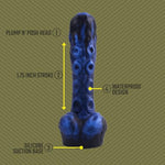 Tendril Thruster - Comes W/Remote - Portable Sex Toy W/Multiple Modes - Rechargeable & Long-Lasting Battery - Intimate Adult Toy - Dildo & Prostate Massager - Blue