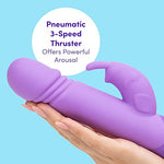 Dream 5 inch Thrusting Rabbit Vibrator for Women, Purple