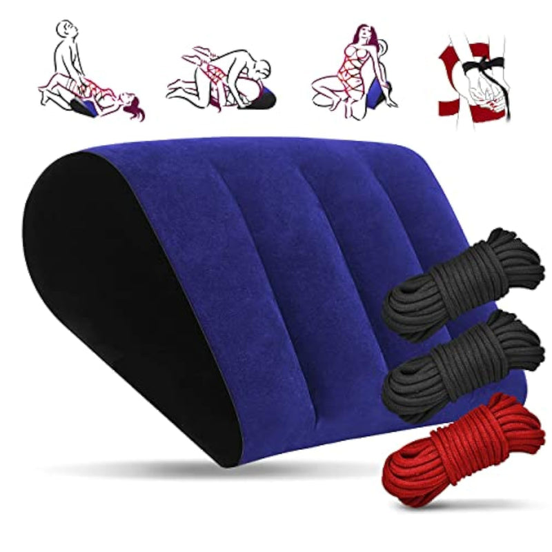 Portable Sex Pillow Inflatable Cushion Sex Position Pillow For Adults Lumbar Support Pillow Sex Bondage Bdsm Cotton Rope Sex Restraint Multifunctional Cotton Rope,Shibari Rope Kit