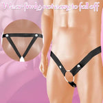 Chastity Belt Male Chastity Device Accessory Elastic Band Chastity Strap Penis Cage Cock Cages Auxiliary Rope Adult Three-Way Bondage Belts (Black)