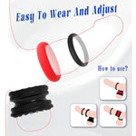 Penis Ring Adult Sex Toys For Men, Penis Sleeve Cock Ring Set With 8 Different Sizes, Silicone Male Sex Toys For Erection Enhancing, Ball Stretcher Ring With Dual Reinforcement Cock Ring Set