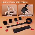Bdsm Adult Toys Bondage Kit - Neck To Wrist Behind Back Collar Restraints With Handcuffs Ankle Cuffs Blindfold Restraint Bondaged Kit For Couples Sex Adjustable Set Sm Play