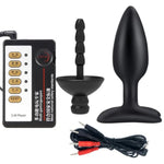 Electric Shock Silicone Anal Plug With Expanded Base Wearable And Wrapped Around The Head Urethral Masturbation Device Pull-Bead Urethral Plug Male Sm Sex Toy