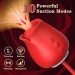 Sex Toys Rose Vibrator Dildo For Women,New Version 3Ini Adult Toys With 10 Sucking&Thrusting Modes To Stimulate Your C.G.A Spot,Anal Sex Toy Nipple Clitoral Stimulator For Female And Men (Rose Red B)