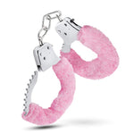 Sex Toys – Temptasia Faux Fur Metal Hand Cuffs – Adjustable Double Lock Wrist Restraints With Keys & Safety Release – Heavy Duty Fantasy Bondage Kinky Play – Couples, Bdsm – Pink