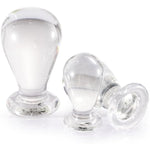 Huge Head Glass Butt Plug, Crystal Anal Plug Sex Toys Pleasure Bomb Plug Personal Sex Massager For Couple, 4.1 * 2In(M)