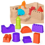 Deluxe Sand Molds Tools Set for Toddlers Beach Sand Castle Building Indoor Outdoor Sensory Kids Play