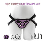 Strap On Dildo Harness For Women Pegging Dildo, Sex Toys Strap With Detachable 2 Size O-Rings Thigh Cuffs, Wearable Adjustable Bondage Gear For Couple Lesbian Gay Vaginal Anal Play