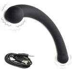 10X Vibra-Crescent Dual-Ended Dildo Made With Premium Silicone For Men Women & Couples. G-Spot P-Spot Powerful Vibrating Stimulation Waterproof Ipx7 & Rechargeable. 2 Piece Set - Black