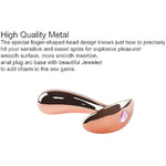 Anal Plugs 3Pcs Trainer Kit Metal Butt Plugs With Flared Base Prostate Massage Stimulation Sex Toys P Spot Thumb For Women Men Beginner (Rose Gold Style B)