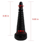 9.05 Inch Anal Plugs Anal Beads Large Butt Plug Anal Sex Trainer Big Anal Dildo Anal Sex Toys With Strong Suction Cup Soft Buttplug Anal Expander For Men Women Sex Toys Dildo (Black)