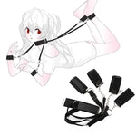 Bdsm Handcuffs Sex Bed Adult Set, Sex Bondage Restraints Straps Cuffs, Adjustable Leg Restraints Open Legs Fetish Handcuffs Kit Cuff Restraint Set Couples Sex Toys For Couple Sex Play