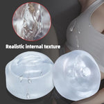 2Penis Pump Simulated Inverted Model, Realistic Sleeve Replacement Sealing Cap For 2.5-Inch Cylindrical Large Penis Pump Sleeve, Male Enhancement Growth Pump Cap (Translucent)