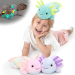 3 Pcs Axolotl Stuffed Animal, Glow In The Dark Axolotl Plushl Toy Set For Kids Girl Boy, Soft Salamander Plush Toy, Holiday Birthday Christmas Valentines Decor Gift