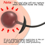 Silicone Expand Inflatable Anal Plug Soft Inflatable Butt Plug With Quick Release Valve Stretch Prostate Massager Anal Hook Training Butt Plugs Dildo Sex Toy For Women Men Couples Pleasure