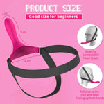 Set Of 2: Strap-On Face Chin Harness Vibrator Dildo With 10 Modes And Adjustable Leather Strap-On Harness With 7.1" Gradient Silicone Dildo - Pegging Toys For Women, Men, Lesbian & Gay Couples