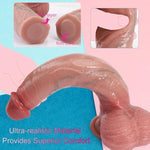 Extra Thick 11 Inch Realistic Dildo Dual Density Silicone Dildo For Advanced Player, G Spot Dildo Huge Veined Cock Large Dildo Suction Cup Dildo Female Sex Toy For Intense Orgasm