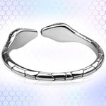 Male Penis Ring Stainless Steel Cockrings Smooth Snake-Shaped Delay Glans Ring Testicles Stimulates Erection Pleasure Enhancing Adult Sex Toys (L)