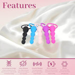 Vibrating Anal Plug With Bead Women G Spot Clitoral Massager Adult Sex Toys Pleasure Prostate For Mens Small Easy Carrying (Black)