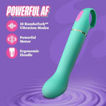 Blush Aria – Flirty Af 7 Inch Clitoral G-Spot Silicone Ergonomic Vibrator – Personal Massager With 10 Vibration Modes – Waterproof & Usb Rechargeable – Adult Sex Toy For Women – Teal