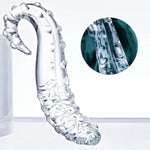 Glass Dildo Clear Crystal Anal Dildo Sex Toy, 6 Inch Small Tongue Dildo G-Spot Stick For Anal Vaginal Prostate Massage, Cute Dildo For Men/Women/Beginners Pleasure Wand