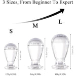 Huge Head Glass Butt Plug, Crystal Anal Plug Sex Toys Pleasure Bomb Plug Personal Sex Massager For Couple, 4.1 * 2In(M)