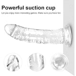 9.6 Inch Big Clear Realistic Dildo For Sex Women'S, Body-Safe Material Lifelike Large Penis With Strong Suction Cup For Hands-Free Anal Play For Man Couple